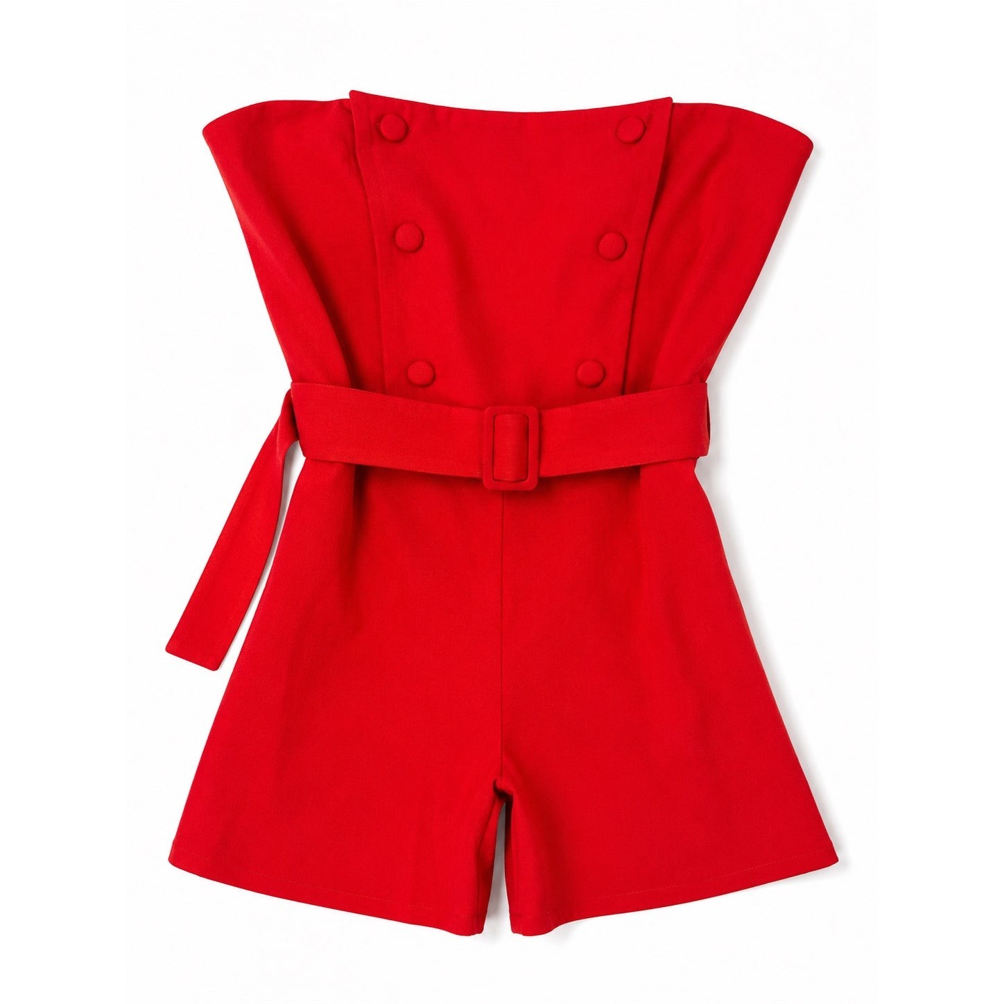 NWT Lovers + Friends Carly Romper Red Strapless Belted Size Medium Sold Out