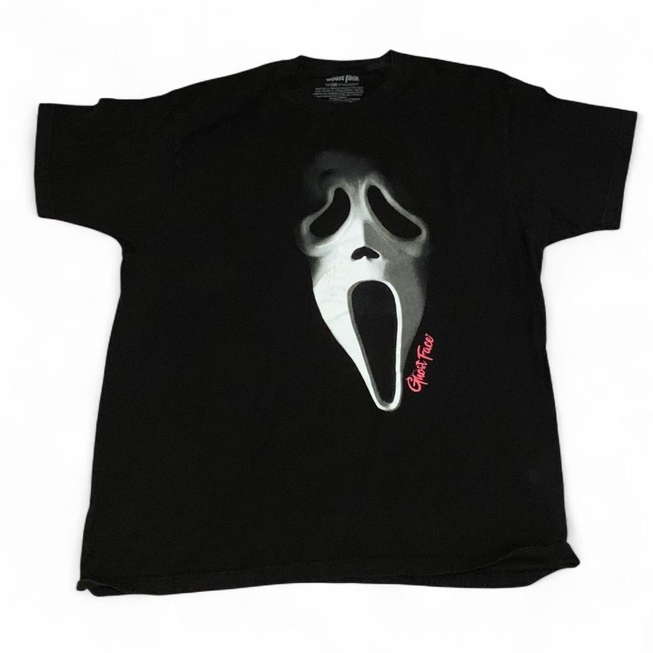 Men\'s Scream Ghost Face Black Cotton T Shirt