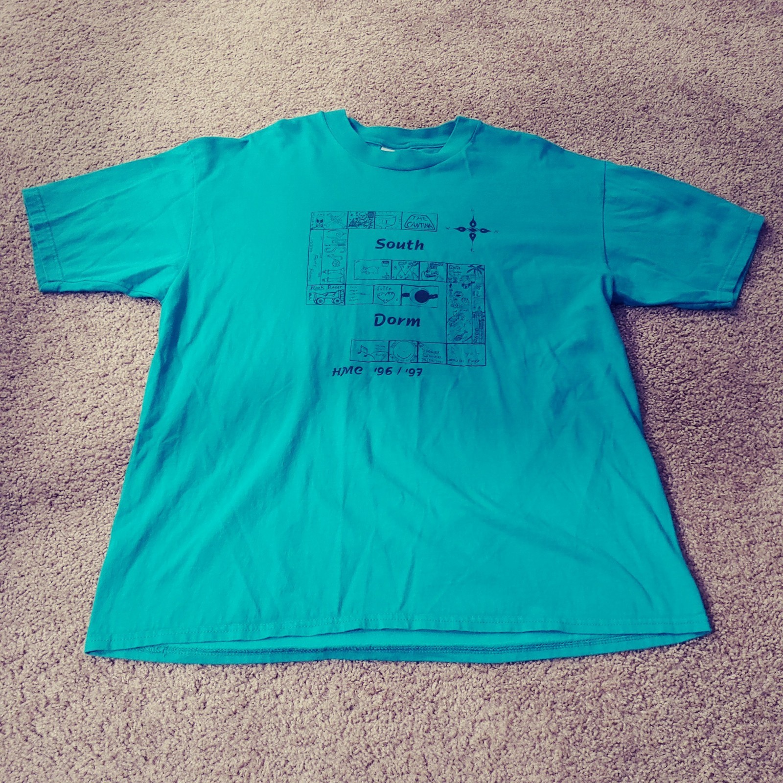 Vintage 96/97 Homecoming T Shirt Hanes Beefy-T Green Single Stitch XL