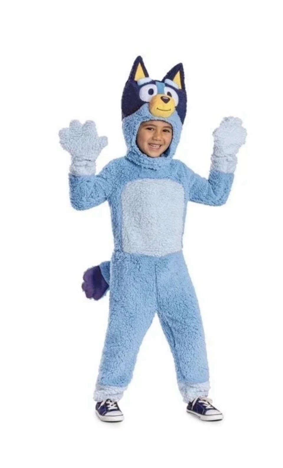 DISGUISE BLUEY DELUXE Toddler BLUEY COSTUME Warm Fleece With Mittens LG 5-6 NWT