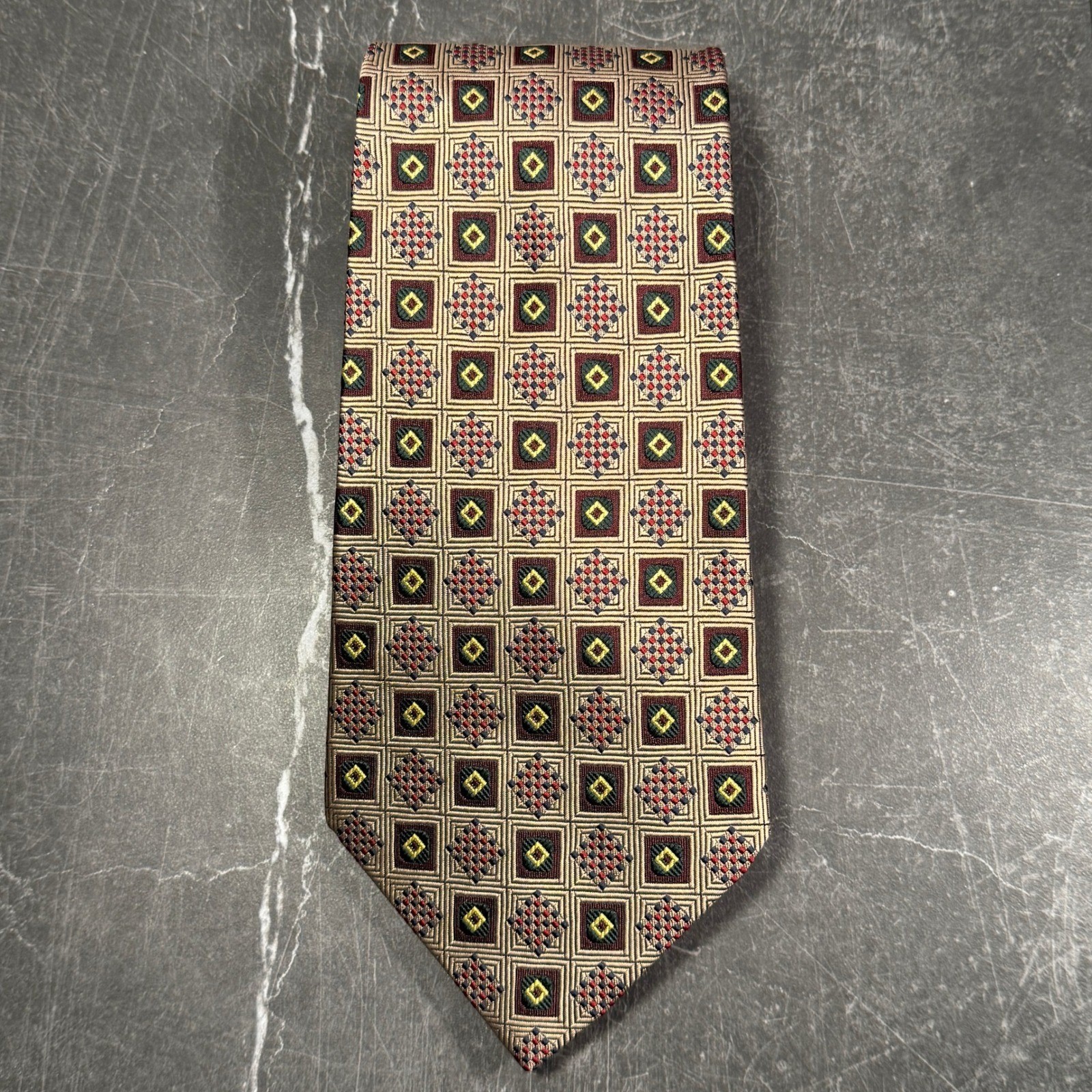 Seigo Katsuragawa | Rare 1 of 8 - Limited Silk Tie | Tan Red | Pattern: AGS-63