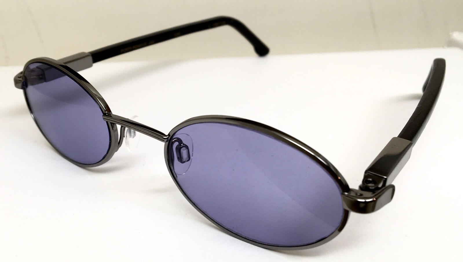 PORTA ROMANA SUNGLASSES ITALIAN HAND MADE WOODEN TEMPLES ,PURPLE BLUE  LENSES