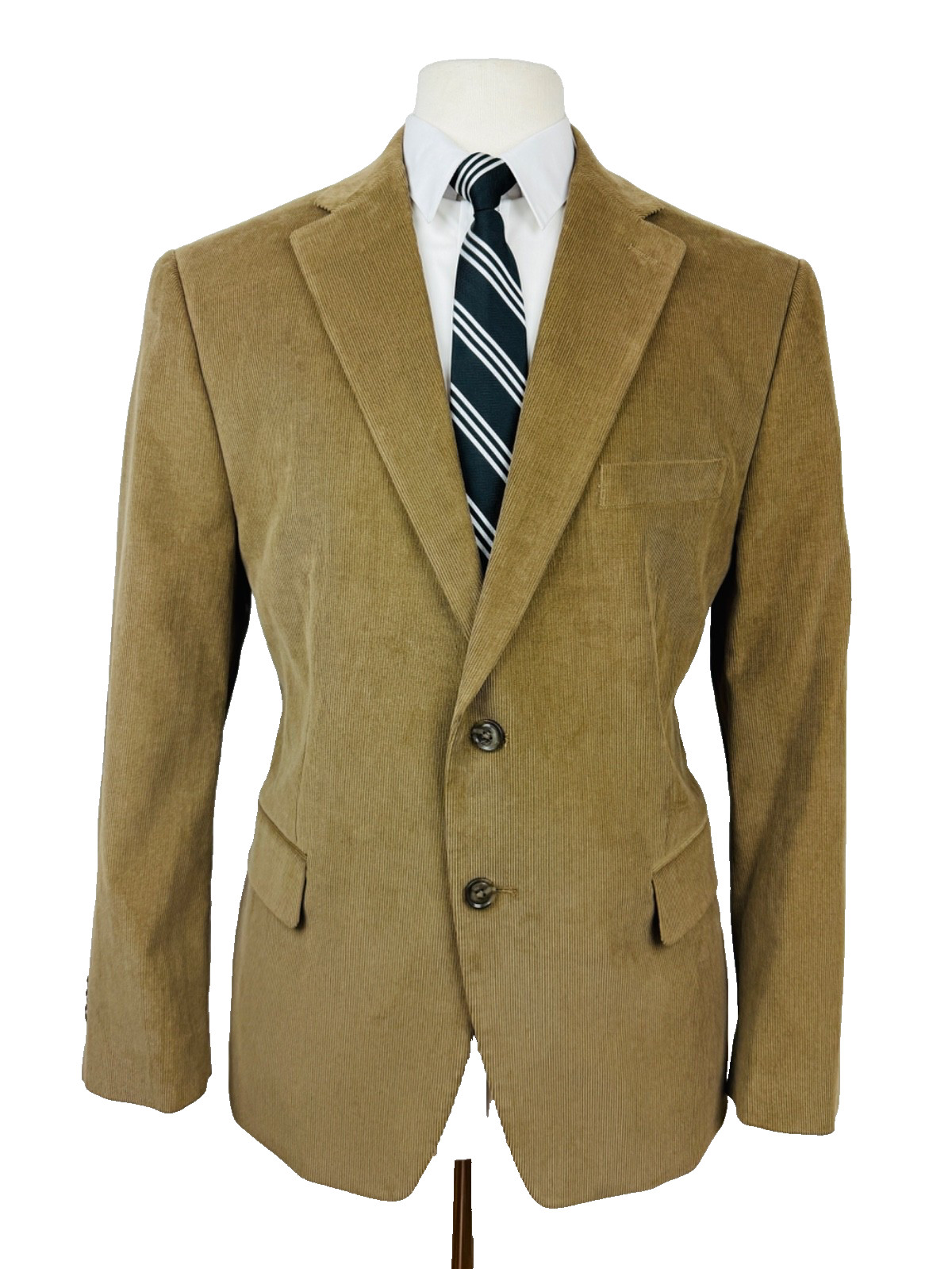 $295 NEW TOMMY HILFIGER MENS 40R TAUPE CORDUROY BLAZER SPORT COAT SUIT JACKET
