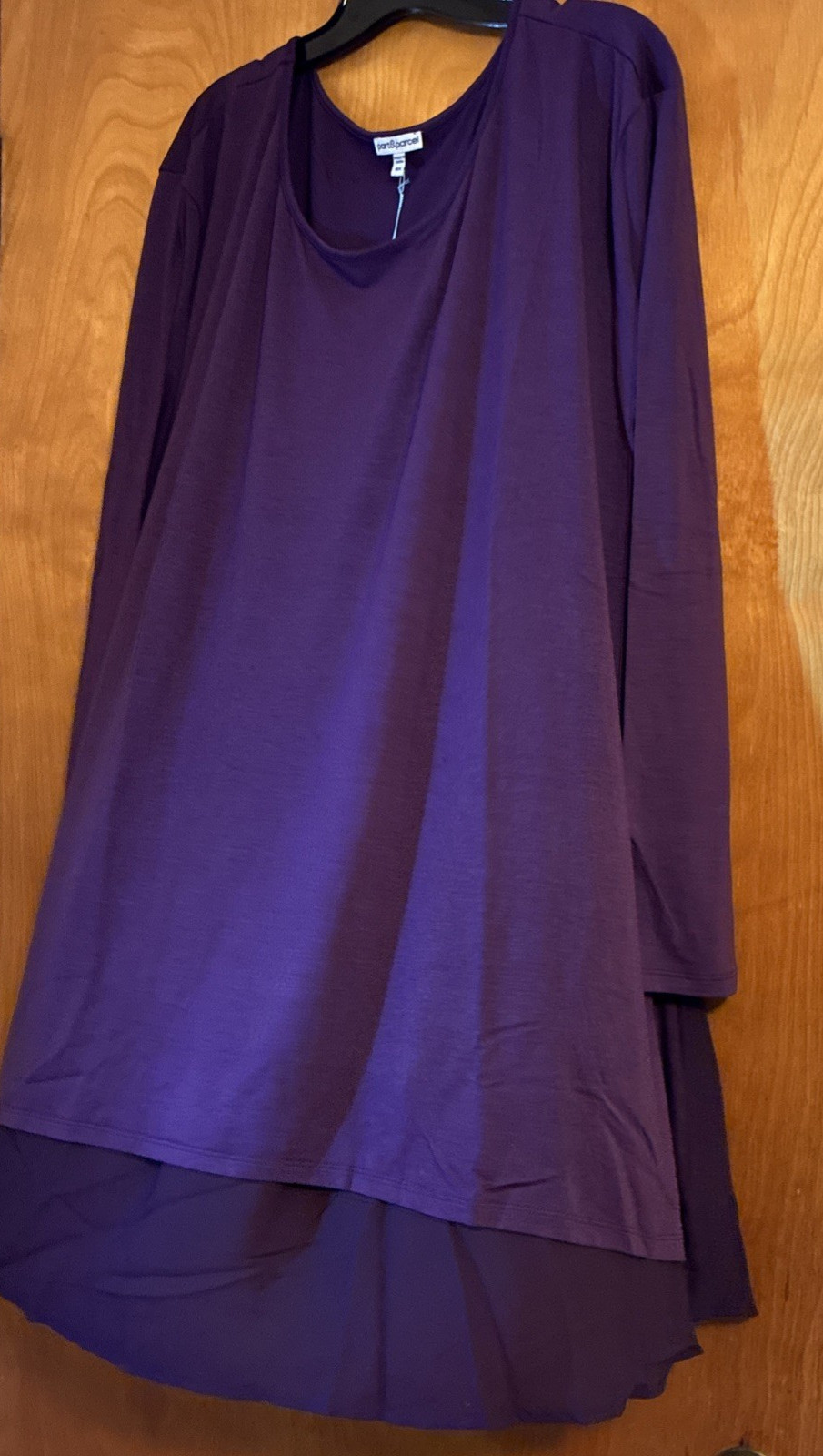 TOP BLOUSE SIZE 6X WIDE NECK LONG SLEEVE COLOR PURPLE NEW MADE BY PART&PARCEL 