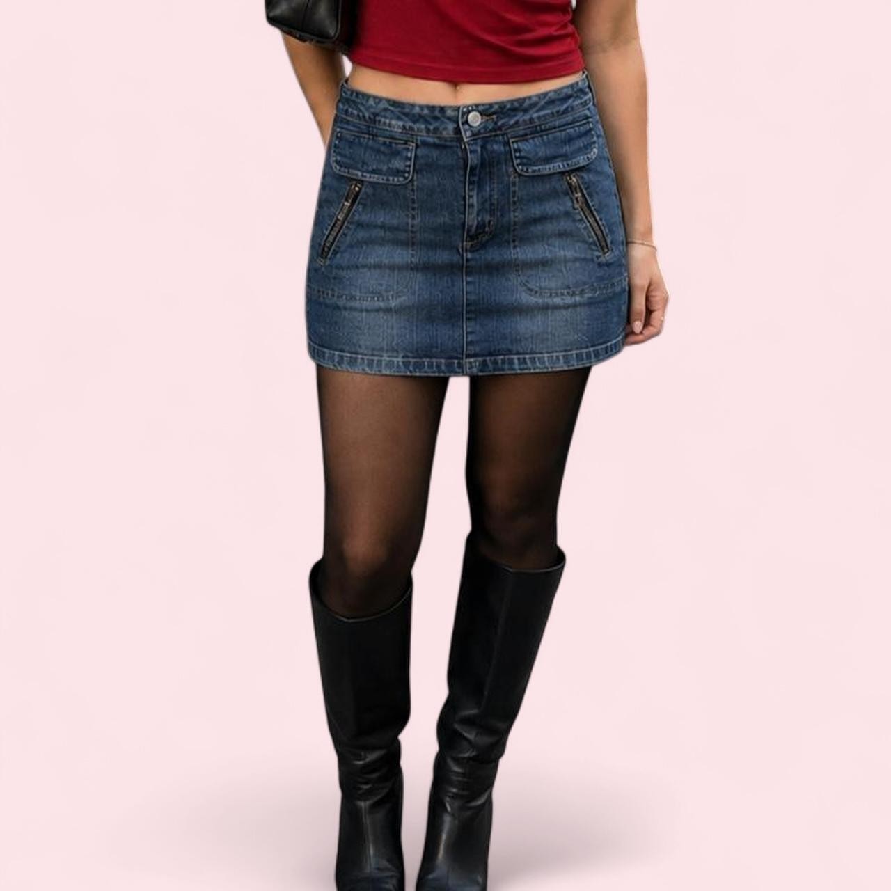 Vintage Y2K Action U.S.A. Denim Mini Skirt 💙