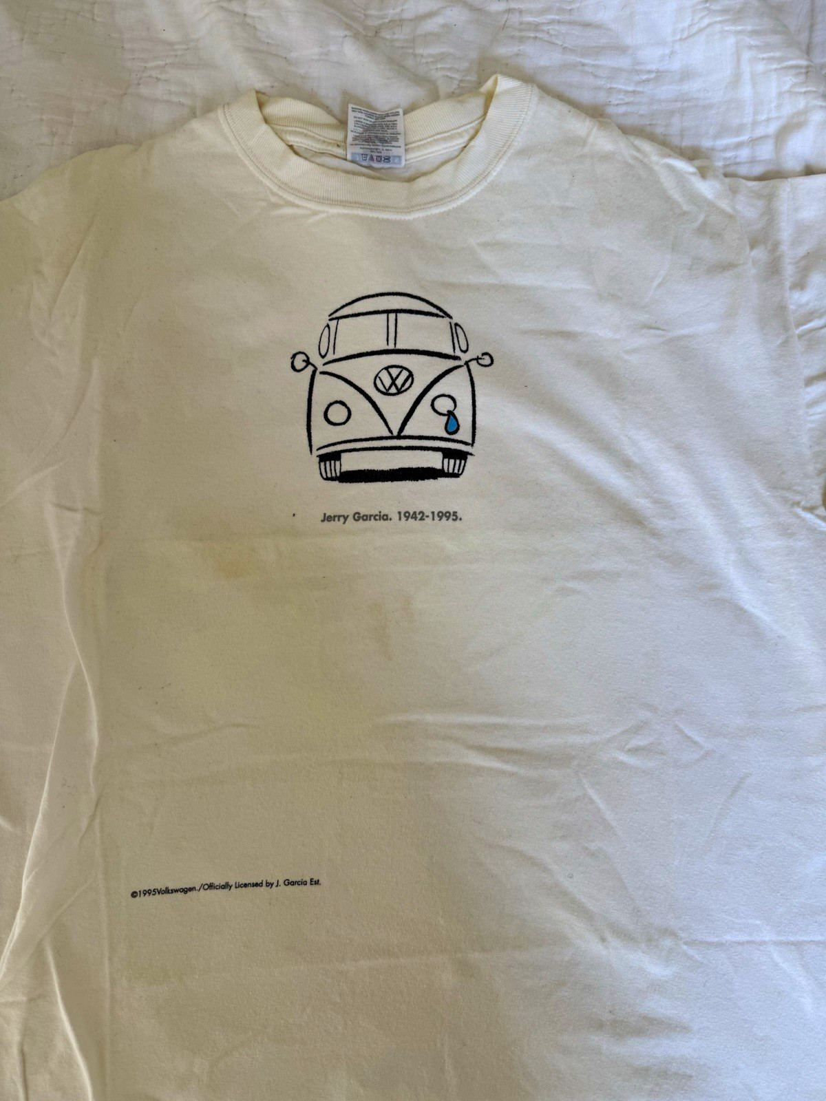 Jerry Garcia Vintage 90s Official Volkswagen VW “Crying Bus” Graphic t shirt