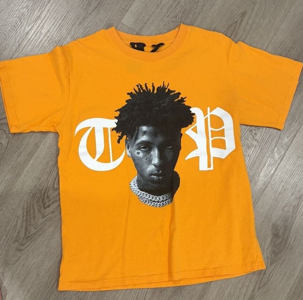 Vlone YoungBoy NBA T-Shirt Orange Graphic Rap Tee