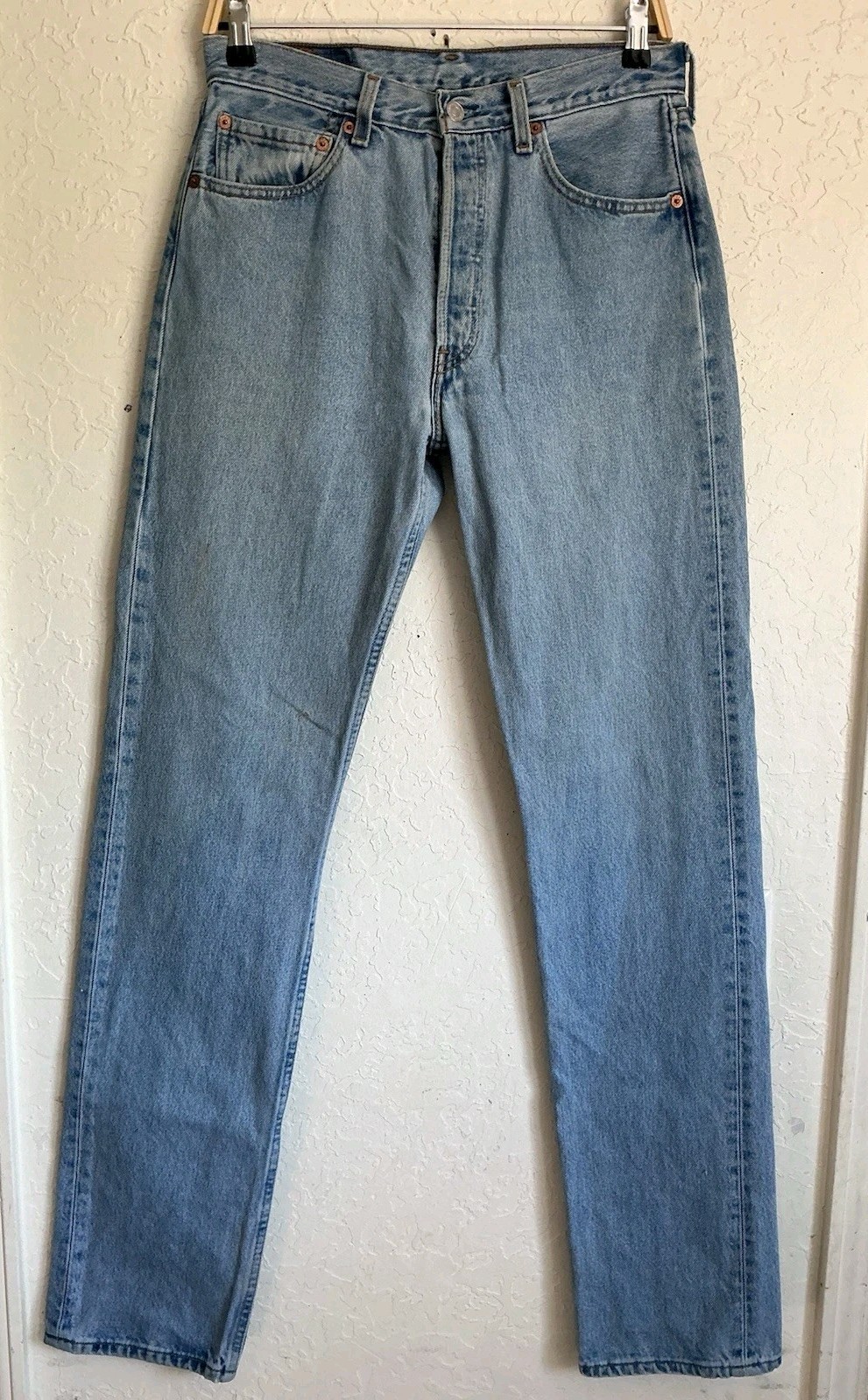 Vintage Levi\'s 501 XX Jeans Men\'s 30X36 Button Fly Denim Faded Made in USA 90s