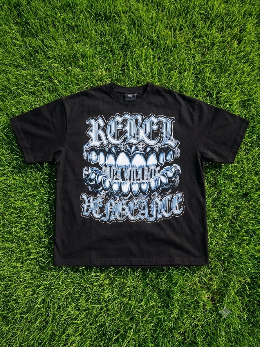 The Syndicate Reborne Oversized Tee - Black/Blue,