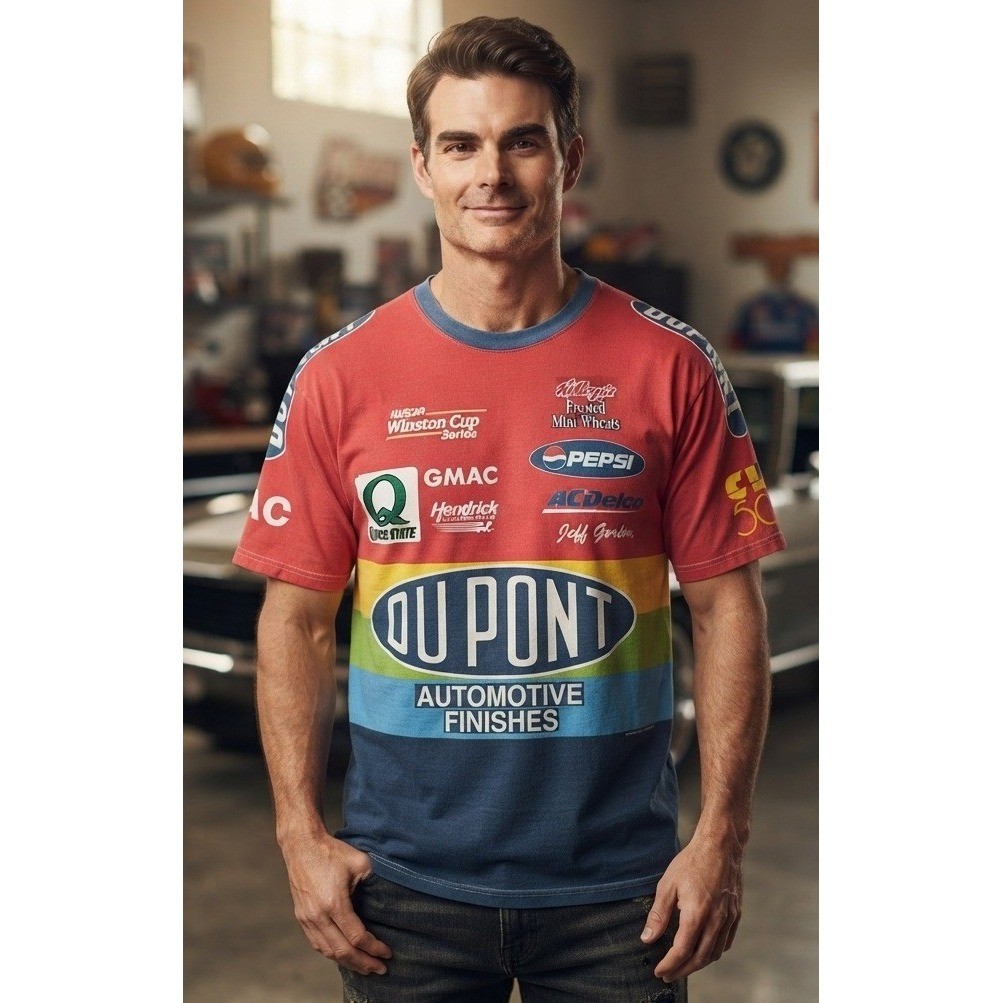 VTG Chase Authentics Jeff Gordon DuPont NASCAR Racing Shirt Men\'s XL Cotton 1997