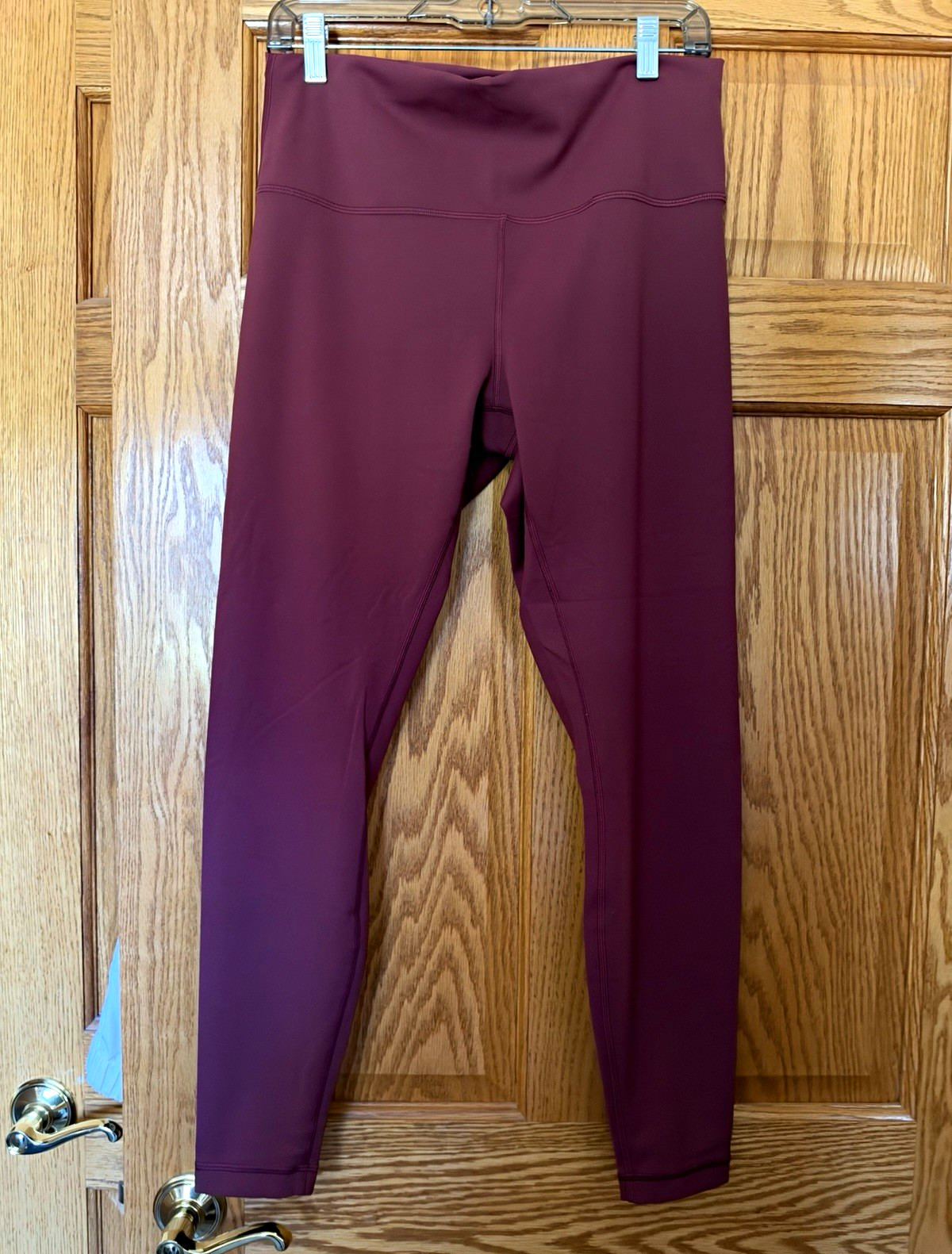lululemon athletica Women’s 14 Regular Burgundy Solid Ankle Leggings Logo