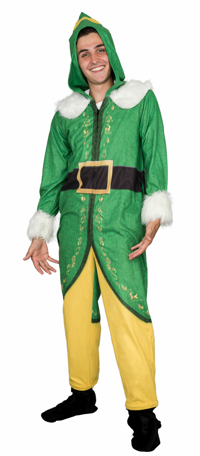 Adult Unisex Buddy The Elf Halloween Christmas Costume Pajama Union Suit