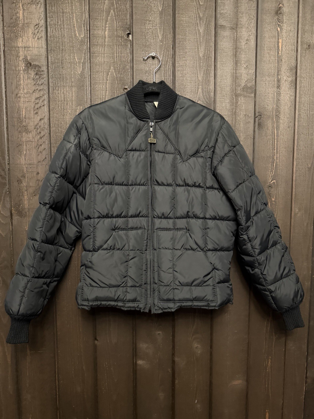 Walls Blizzard-Pruf Black Western Puffer Jacket Men\'s M (38-40) USA Vintage NWOT