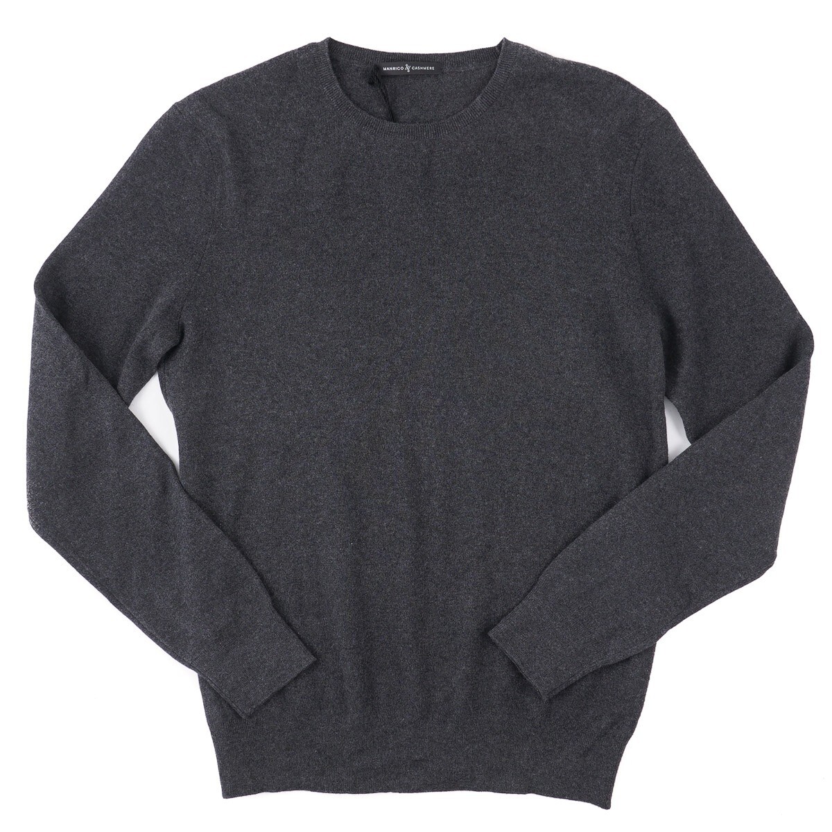 Manrico Classic-Fit Charcoal Gray Midweight Cashmere Sweater S (fits M) NWT