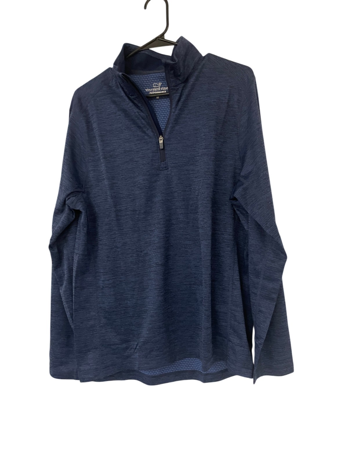 Vineyard Vines Men\'s Performance Blank Sankaty Quarter Zip Pullover Size M Navy