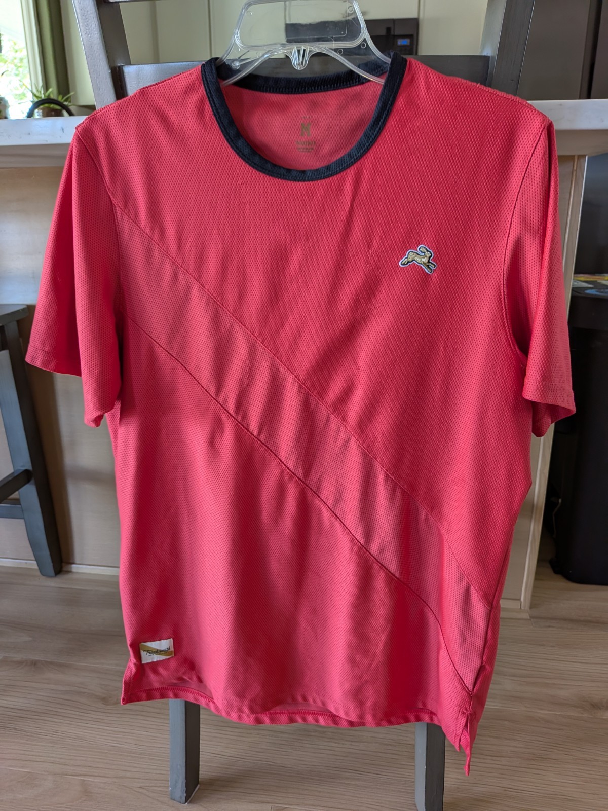 Tracksmith Men\'s Van Cortlandt Red Mesh Breathable Running T-Shirt Size M