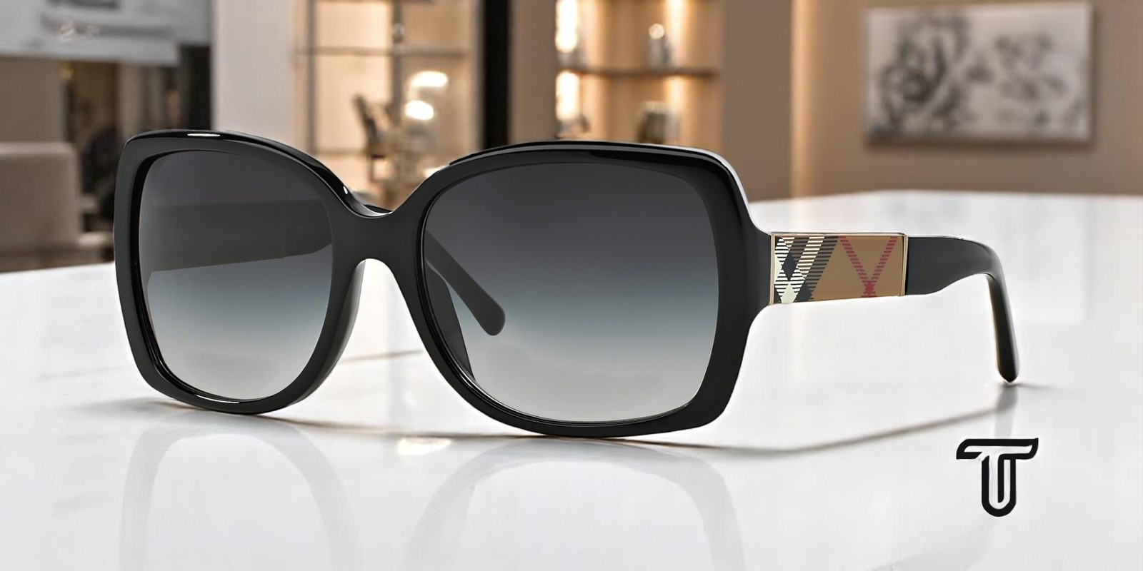 BURBERRY BE4160 34338G Black Grey Gradient 58 mm Women\'s Sunglasses