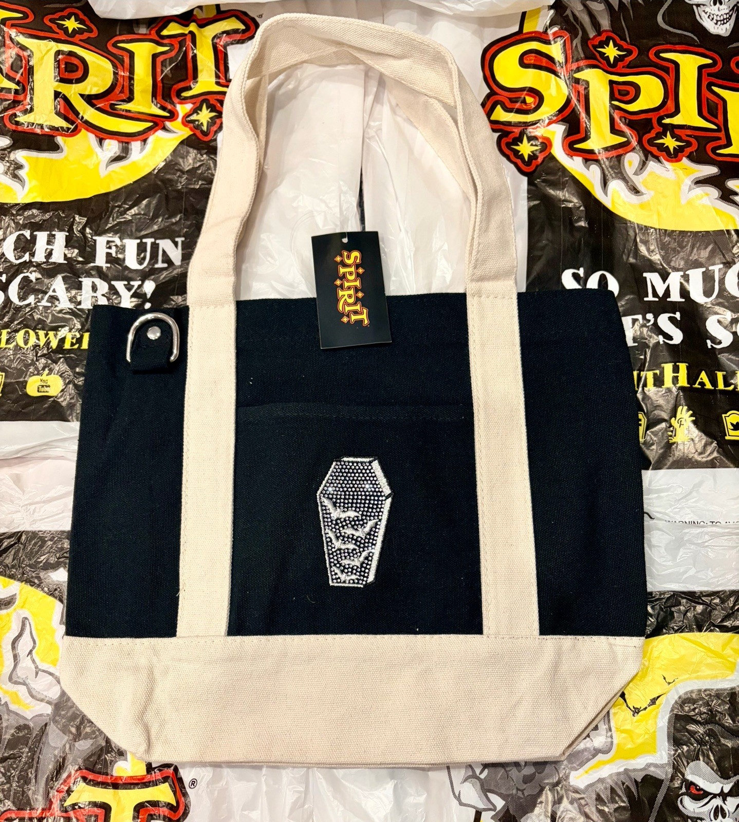 2026 Spirit Halloween Bedazzled Bat Coffin Mini Tote Bag (NEW WITH TAGS)