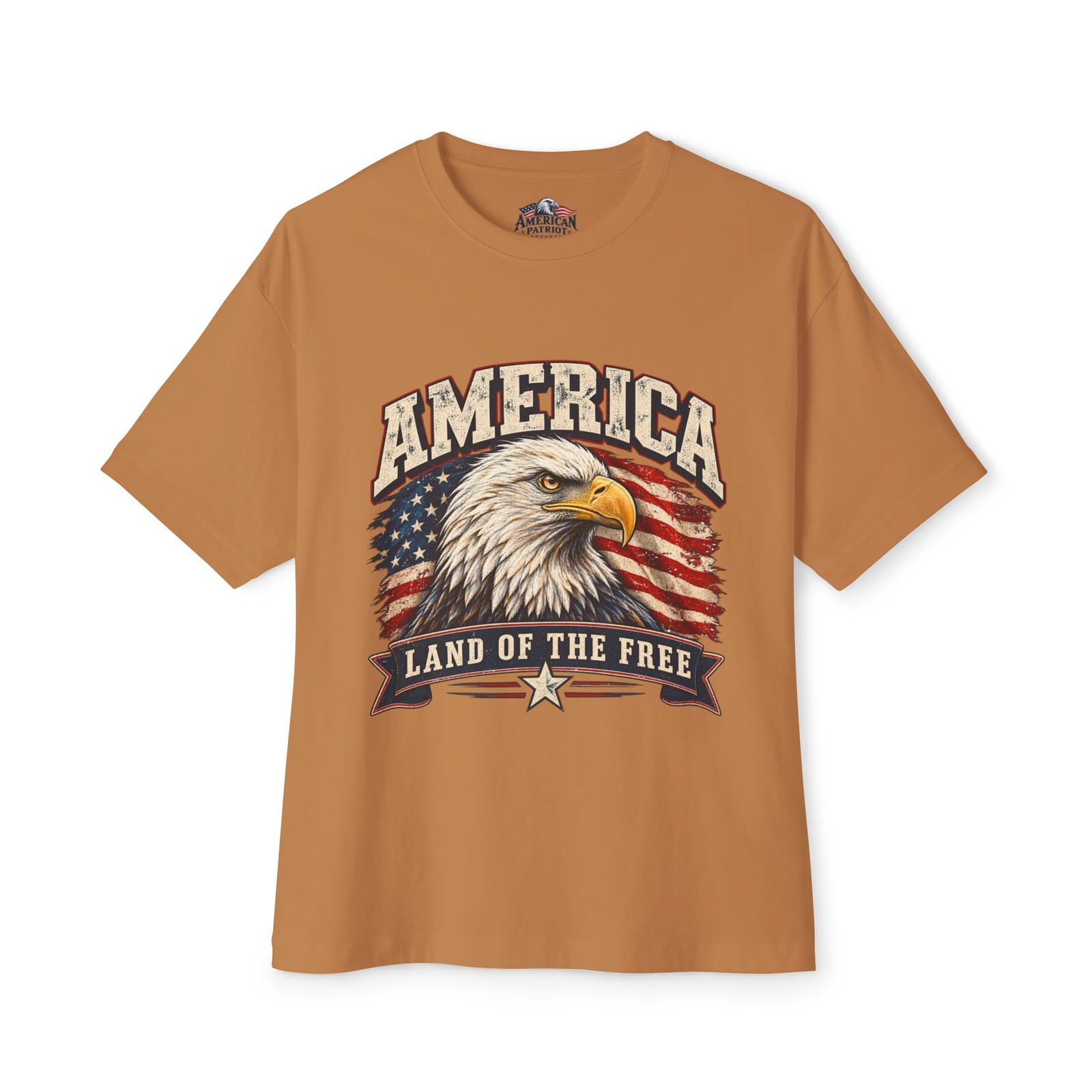 America Eagle Flag Land of the Free T-Shirt | Patriotic Design