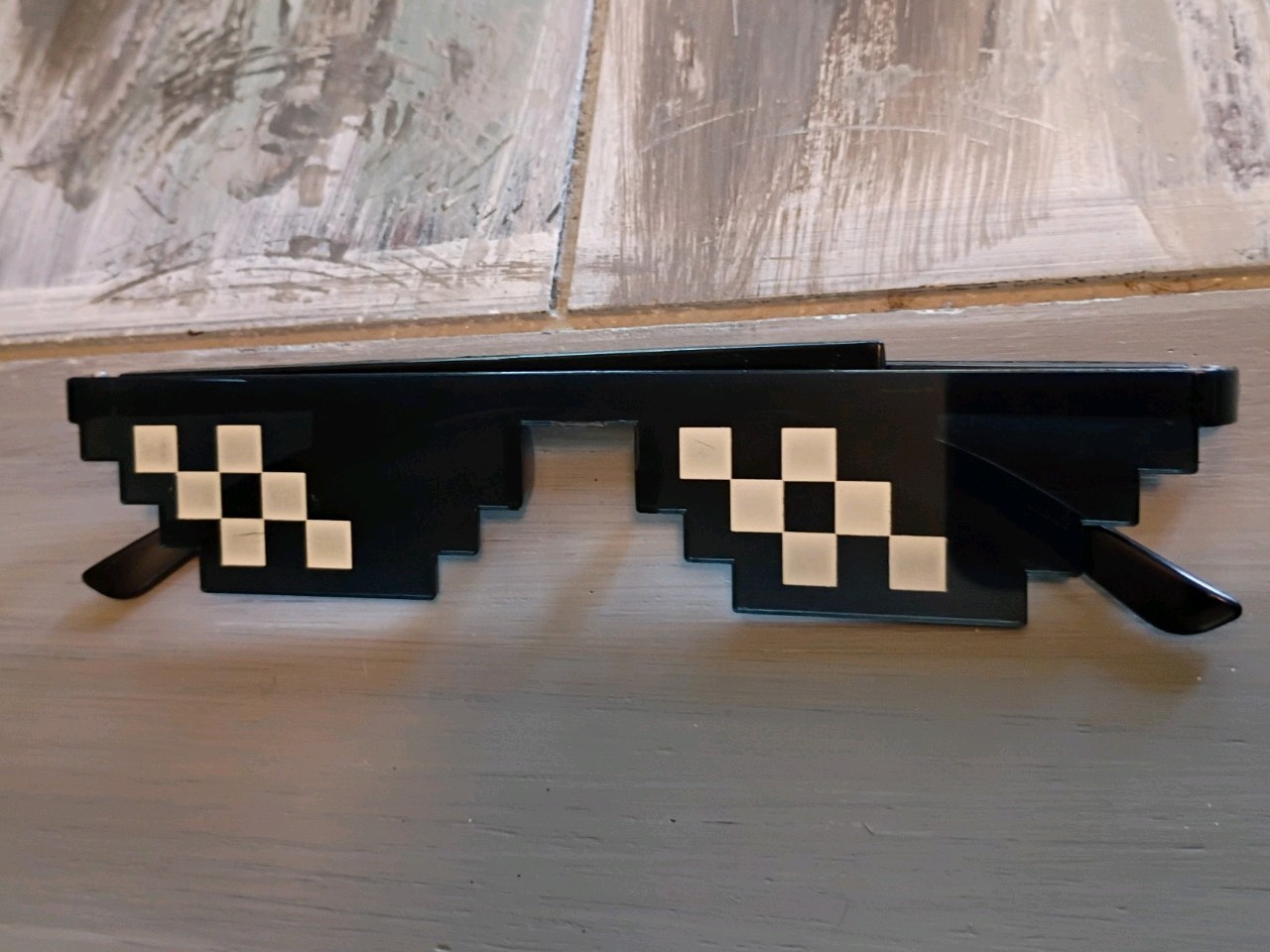 Pixelated Thug Life Sunglasses Retro Style Meme Shades for Parties Gaming Fun