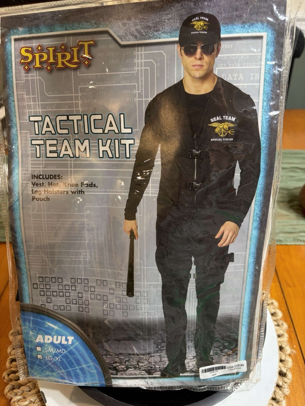 Spirit Halloween Tactical Team Kit – Adult Size L/XL