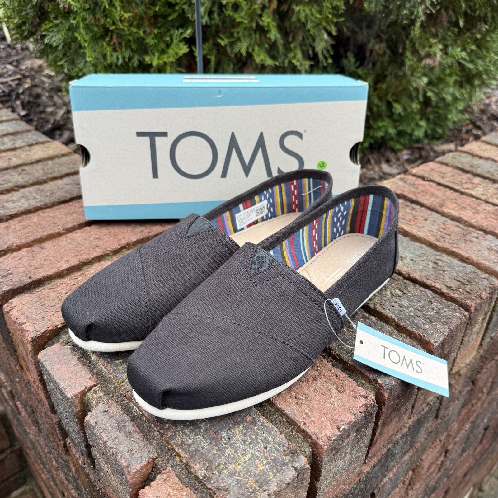 NEW Toms Alpargata Classic Canvas Shoes Womens Size 9 Black NIB