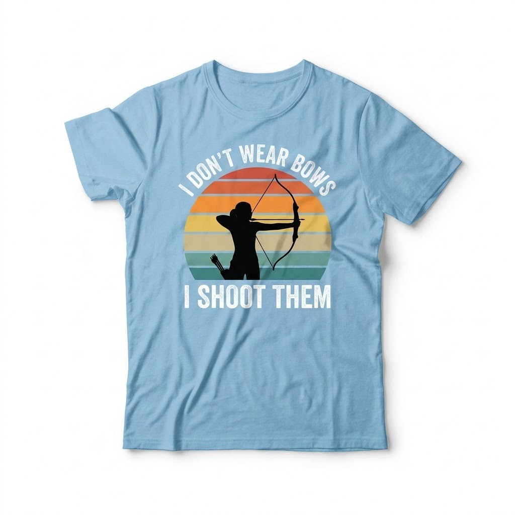 I Don\'t Wear Bows I Shoot Them Archery Girl Power T-Shirt Women\'s Graphic Tee