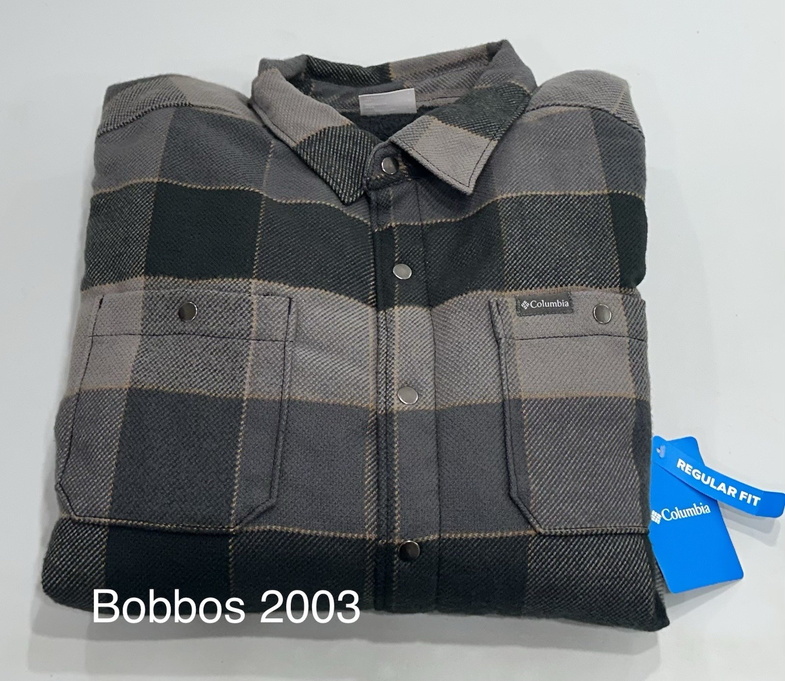 Columbia Men\'s Shacket Pockets Lined Snap Shirt Jacket, Black Multi Plaid, L