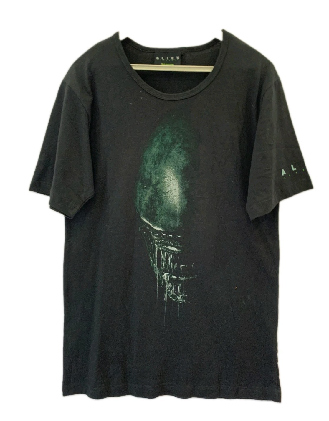 Vintage Alien Movie Xenomorph T-Shirt Mens M Black Sci Fi Horror Film Promo #229