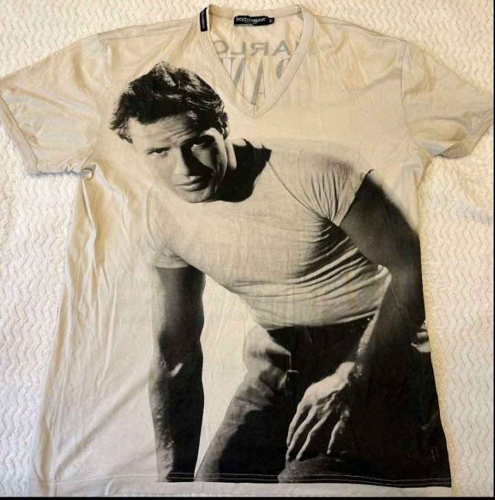 VTG Dolce & Gabbana Marlon Brando Archival Graphic T-Shirt Made In Italy L 52