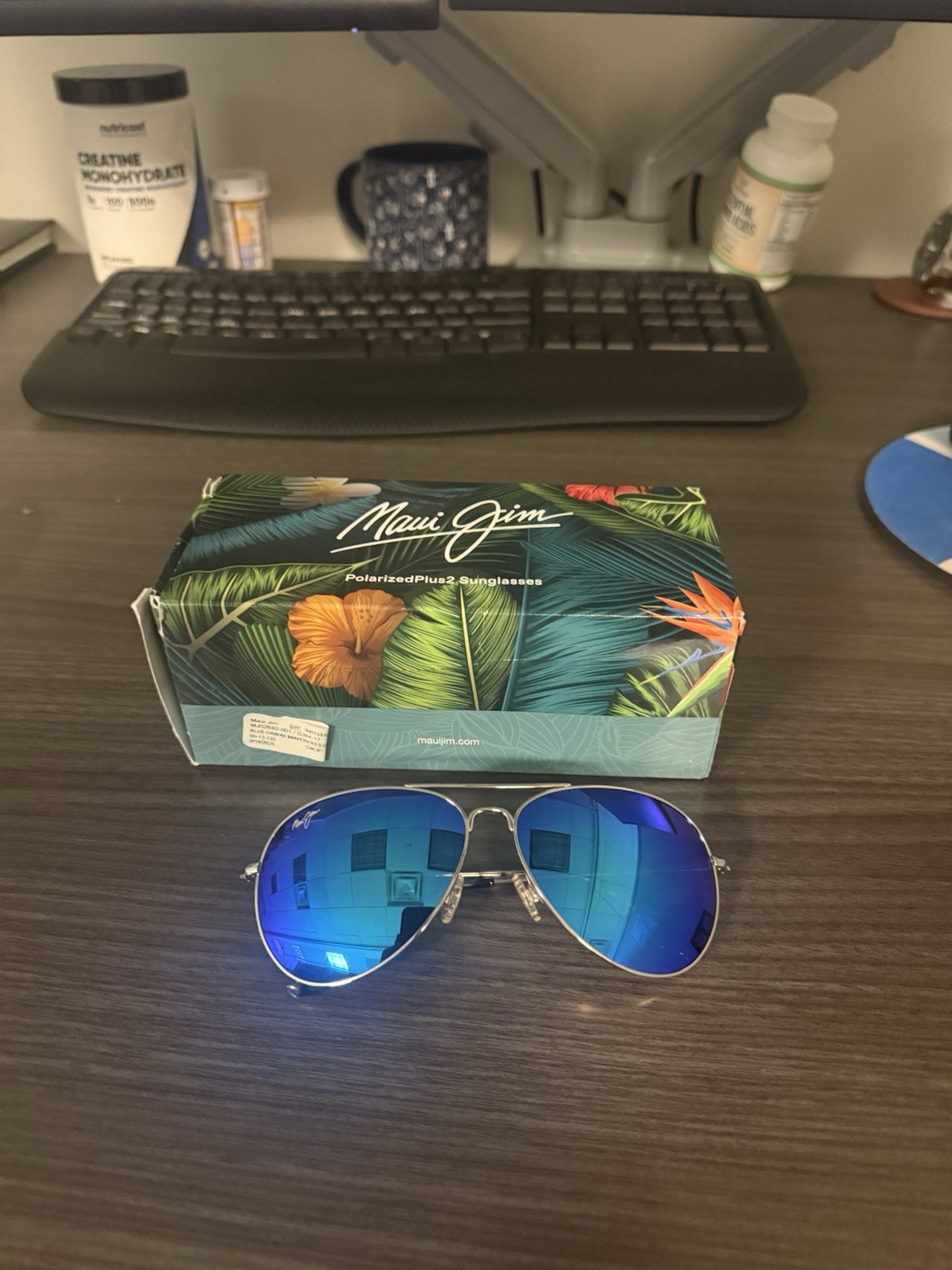 Maui Jim - Blue Hawaii Mavericks Silver (NEW)