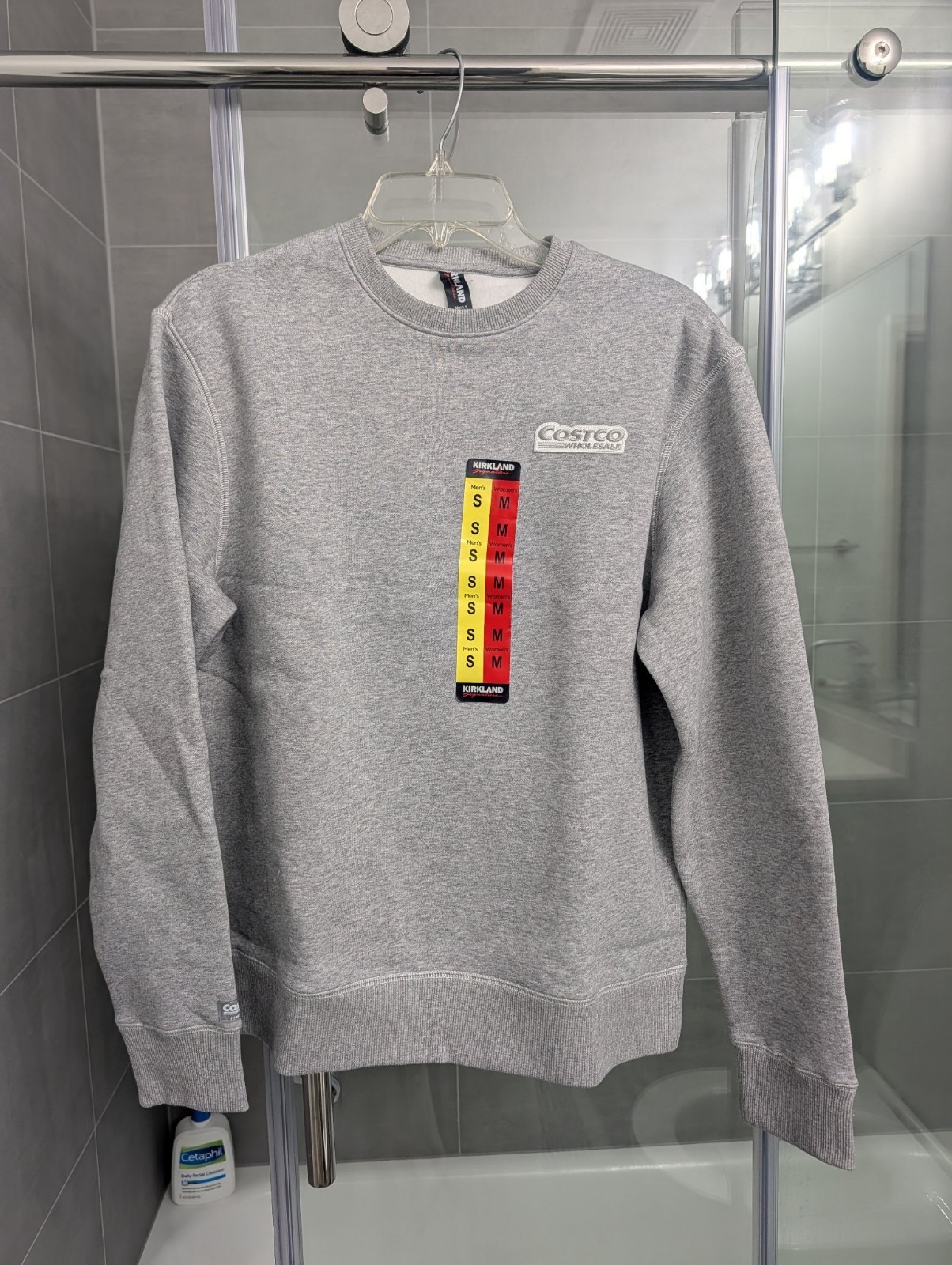 Kirkland Signature Costco Crewneck Sweatshirt New with Tags Gray Men\'s S Women\'s