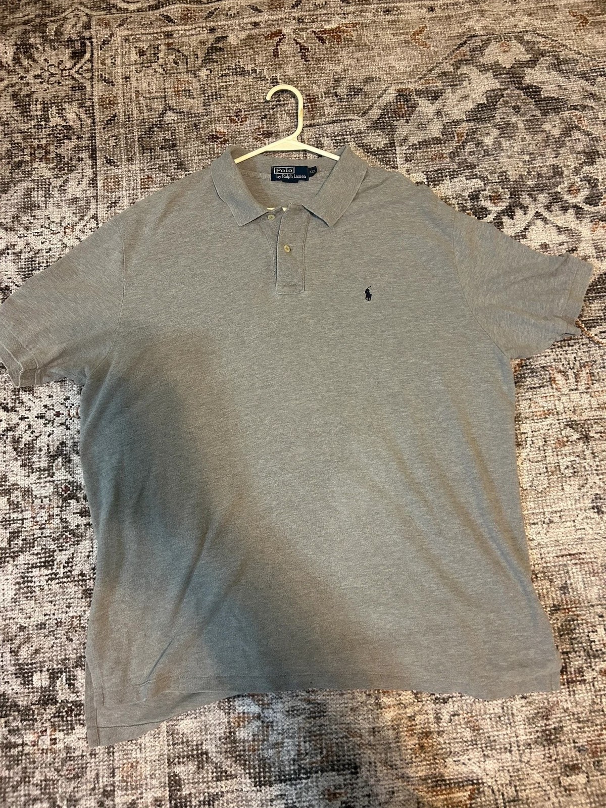 Polo by Ralph Lauren Gray Short Sleeve Polo Shirt with Embroidered Logo