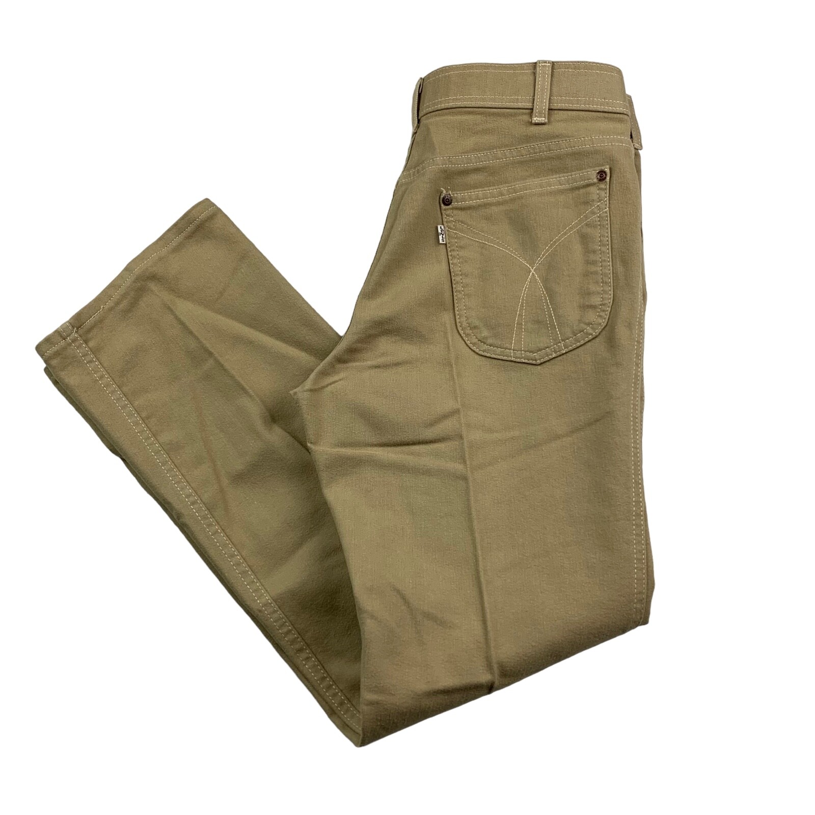 VTG Levi\'s Men’s White Tab Straight Leg 5-Pocket Jeans/Pants Khaki/Tan • 34x30