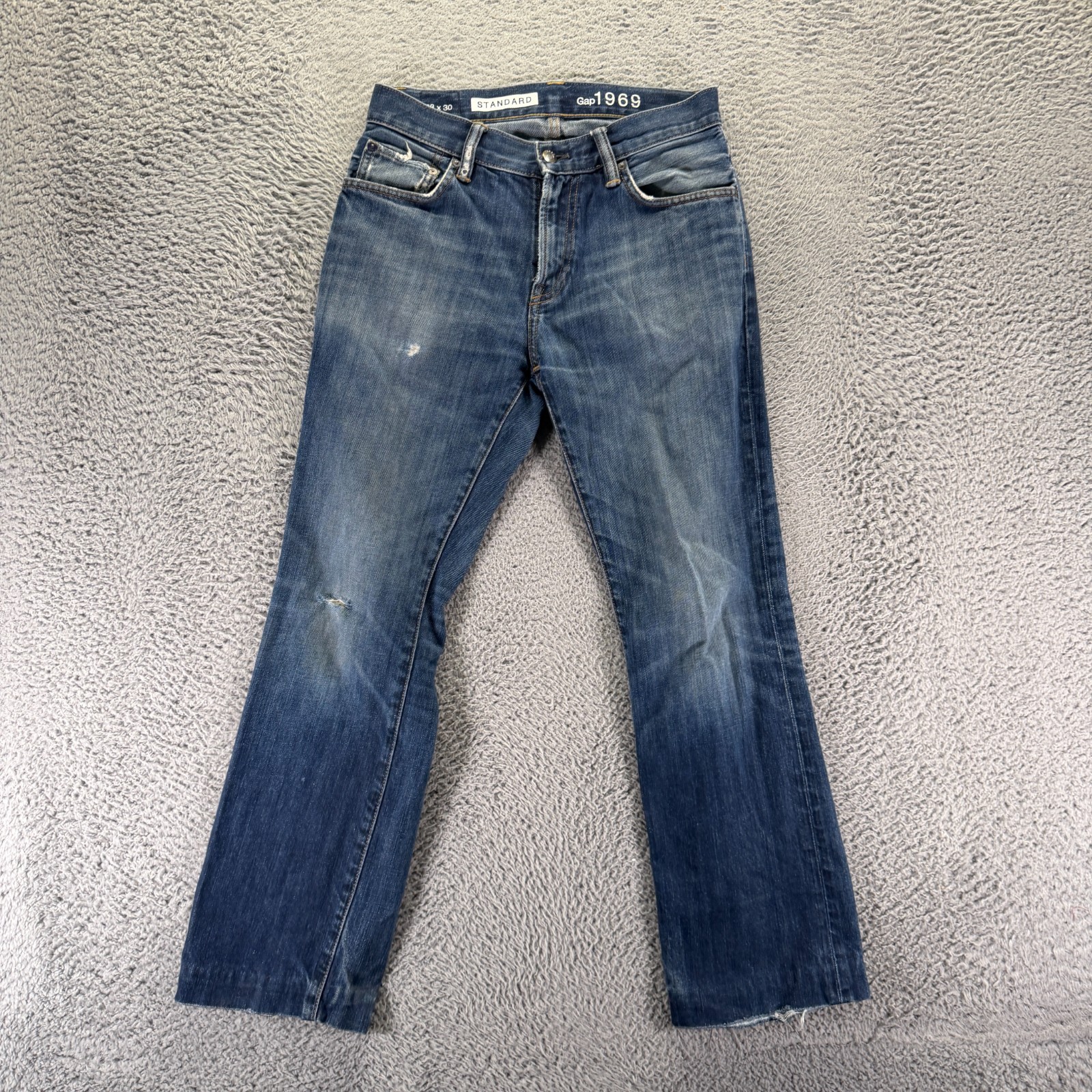 Vintage Gap 1969 Jeans Mens 29x29 Blue Cotton Denim Bootcut Leg Faded Streetwear