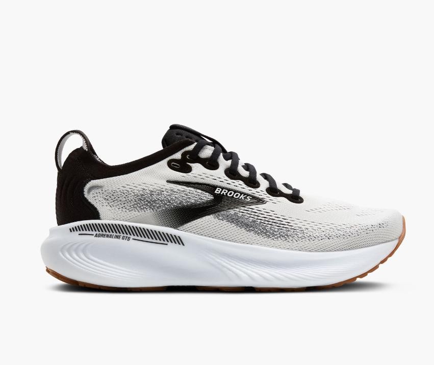 SALE Women's Brooks Adrenaline GTS 25 Road Running Shoes Star White/Black/White