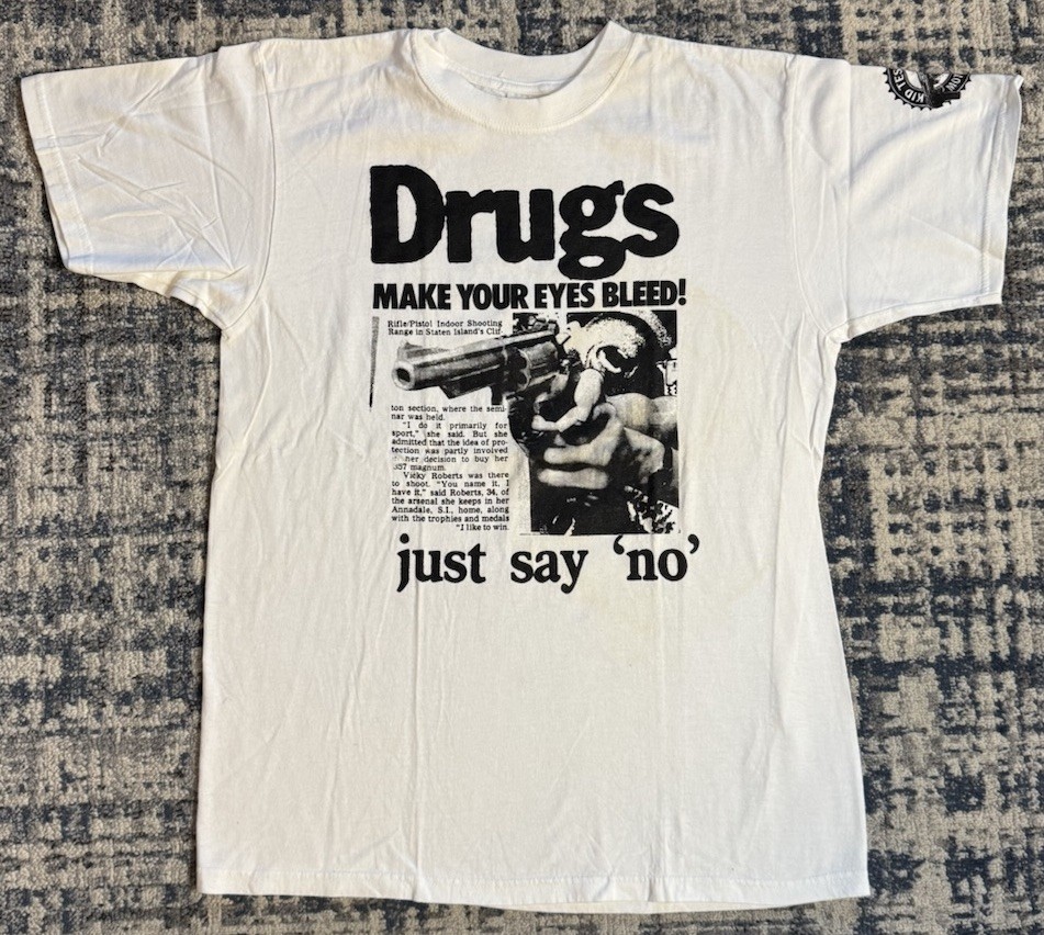 Vintage 90s Don Rock Terror Worldwide Drugs Just Say No T Shirt Sz L Punk Rock
