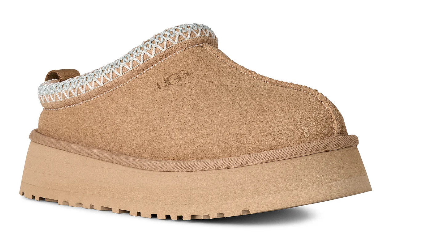 UGG Tazz Slipper II Women\'s Platform Comfort Slippers, Sand, Full Box, AUTHENTIC