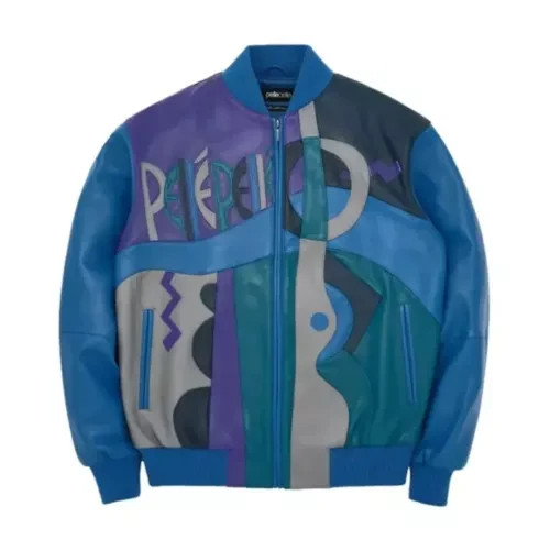 Men’s Picasso Plush Bomber Jacket Handmade Genuine Cow Leather Fashion Jacket