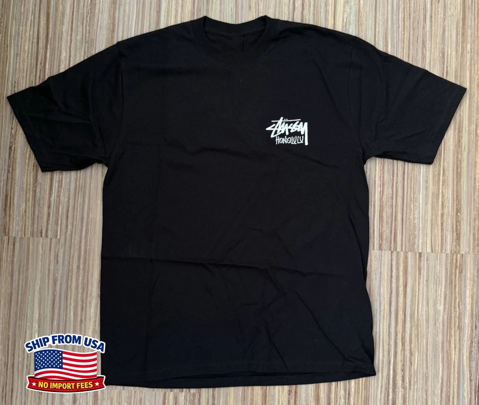 HONOLULU TEE SHIRT MENS LARGE Black Reprint