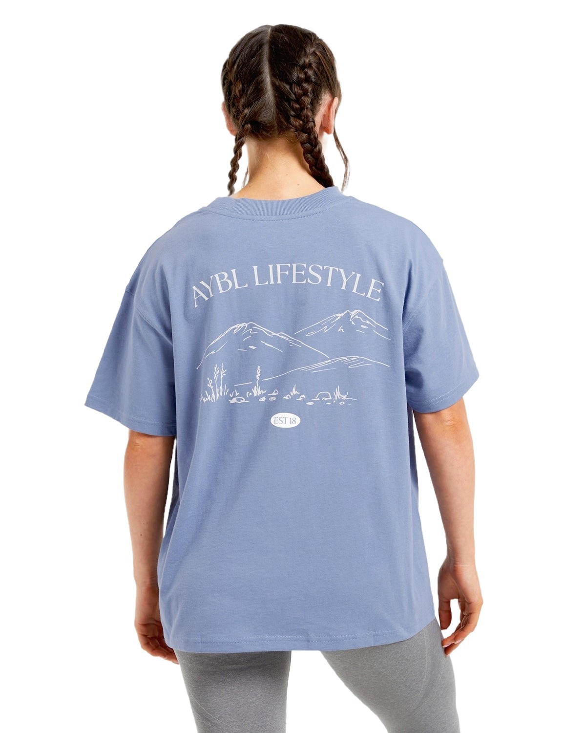 NEW AYBL Lifestyle Oversized T-Shirt Cornflower Blue Medium NWT Sold Out