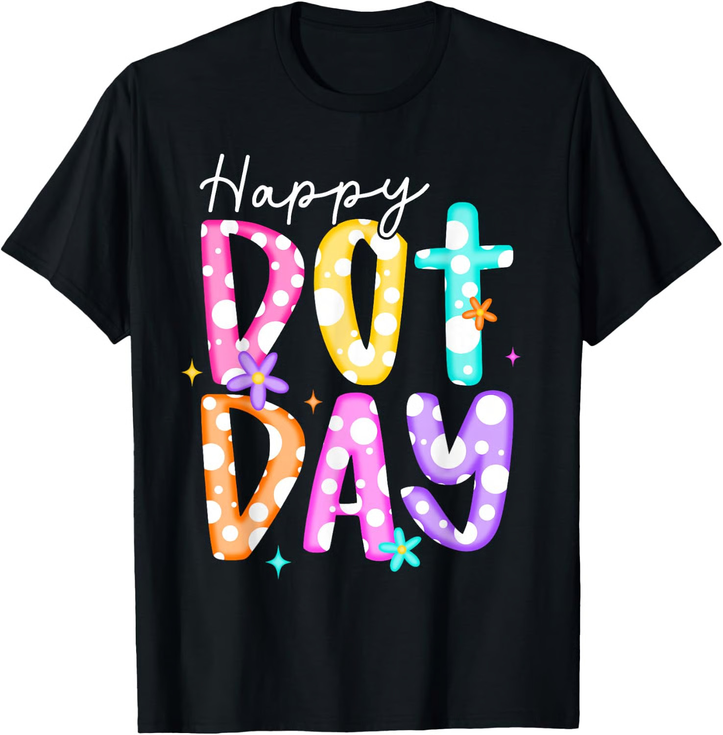 Happy Dot Day Colorful Rainbow Polka Dot Boys Girls Youth T-Shirt