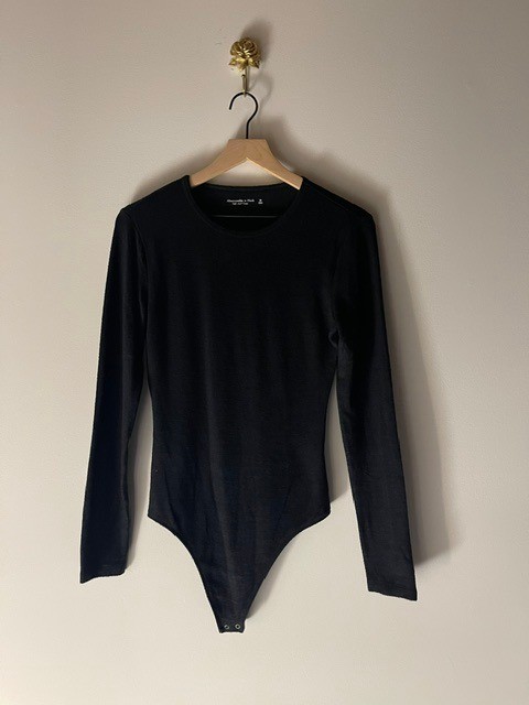 Abercrombie & Fitch soft cozy bodysuit black M