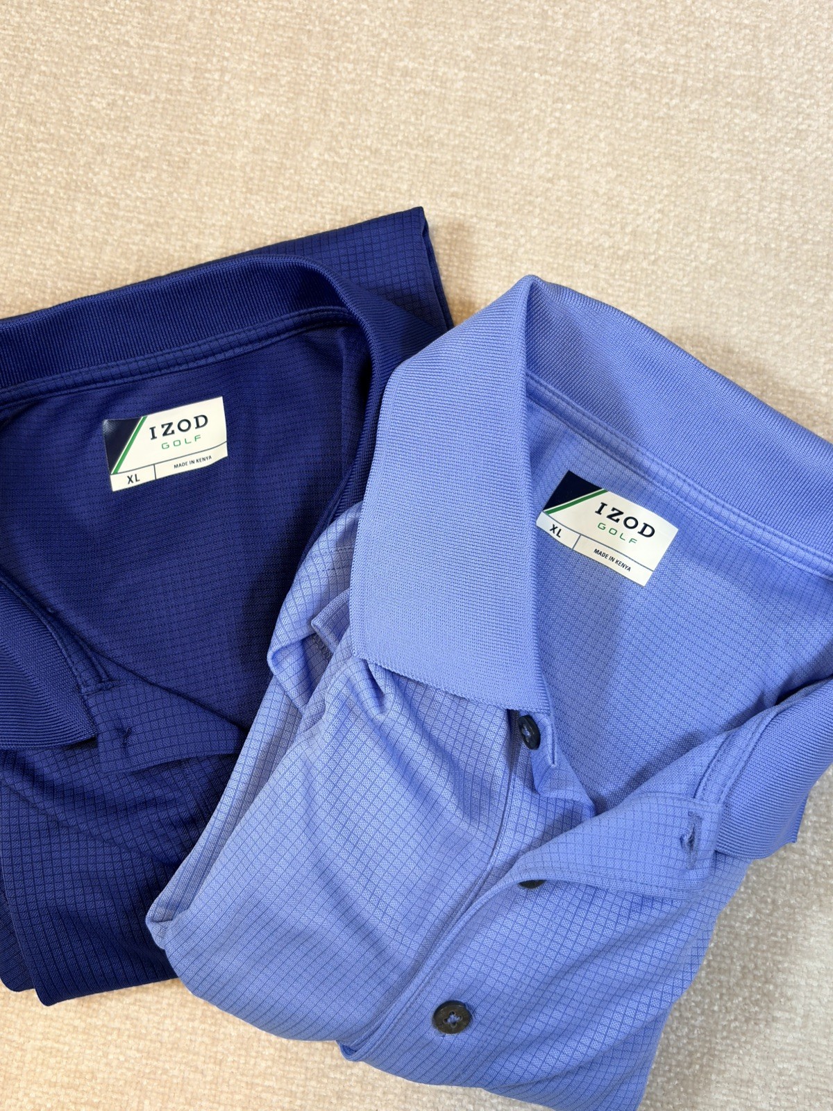 (2) PACK  -  IZOD Golf Mens XL Performance Short Sleeve Polo Shirts