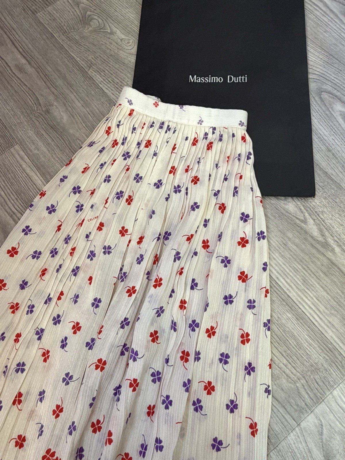 Vintage Celine Paris 100% Silk Skirt⁠