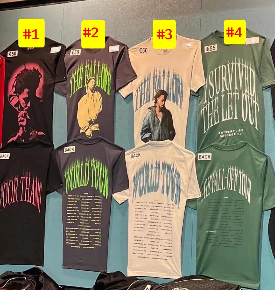 NEW J. Cole The Fall Off World Tour 2026 merch T-shirt reprint