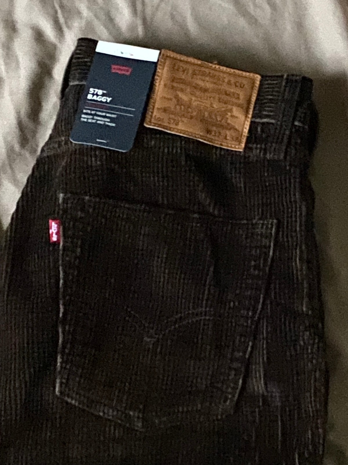 $ 100 NEW  Men\'s Levi\'s Premium 578 Baggy 32 x 32 Thick Corduroy Brown Pants