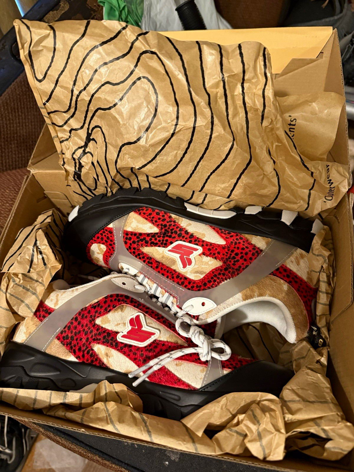 Sickö x PDF Diamond Red Cheetah Hiking Shoe Men’s 9.5 EU43