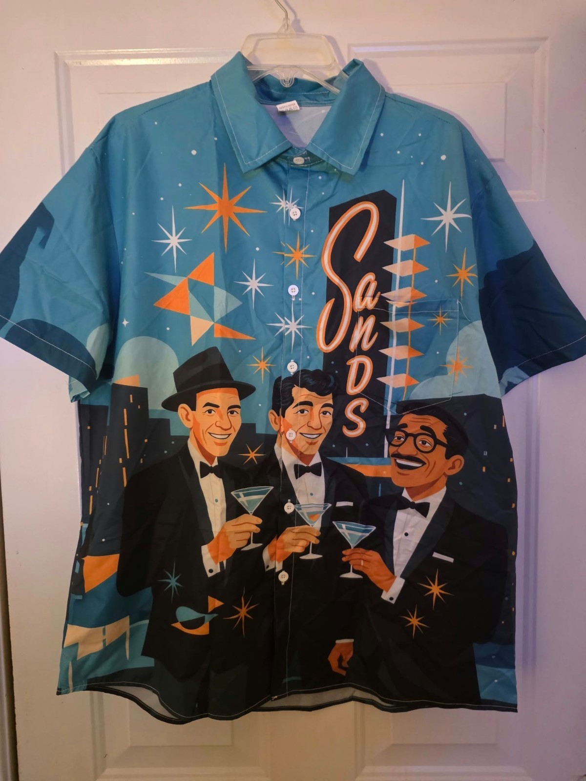 Retro Sands Rat Pack Cocktail Button-Up Shirt | MidCentury Modern Lounge XL NWOT