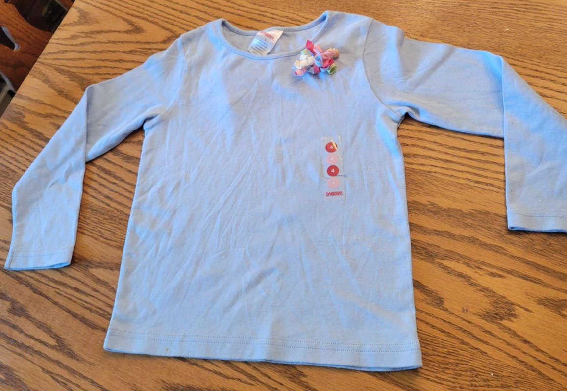 Gymboree Petite Fleur Blue Top, Size 4, NWT, Year 2005